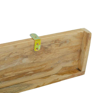 Ράφια Τοίχου 2 τεμ. 110 x 15 x 4 εκ. από Μασίφ Ξύλο Teak