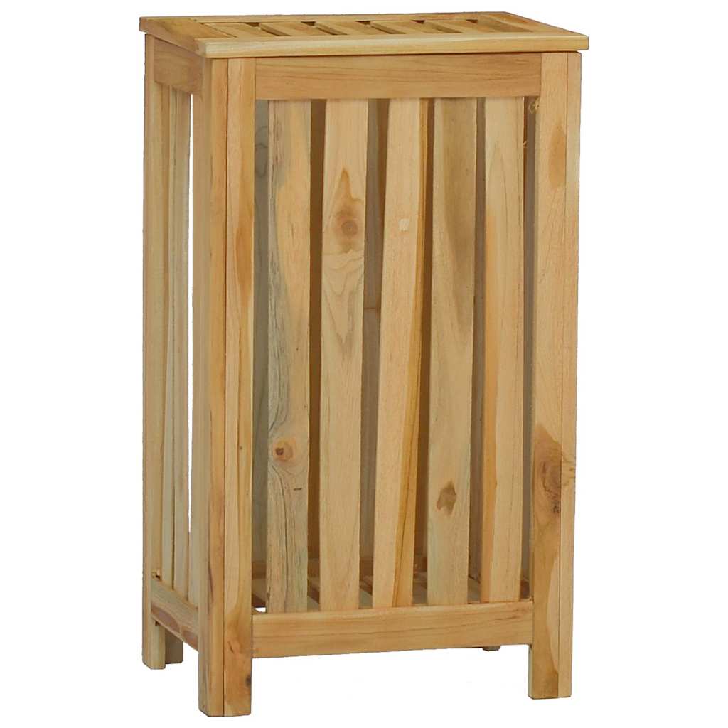 Καλάθι Άπλυτων 35 x 25 x 60 εκ. από Μασίφ Ξύλο Teak