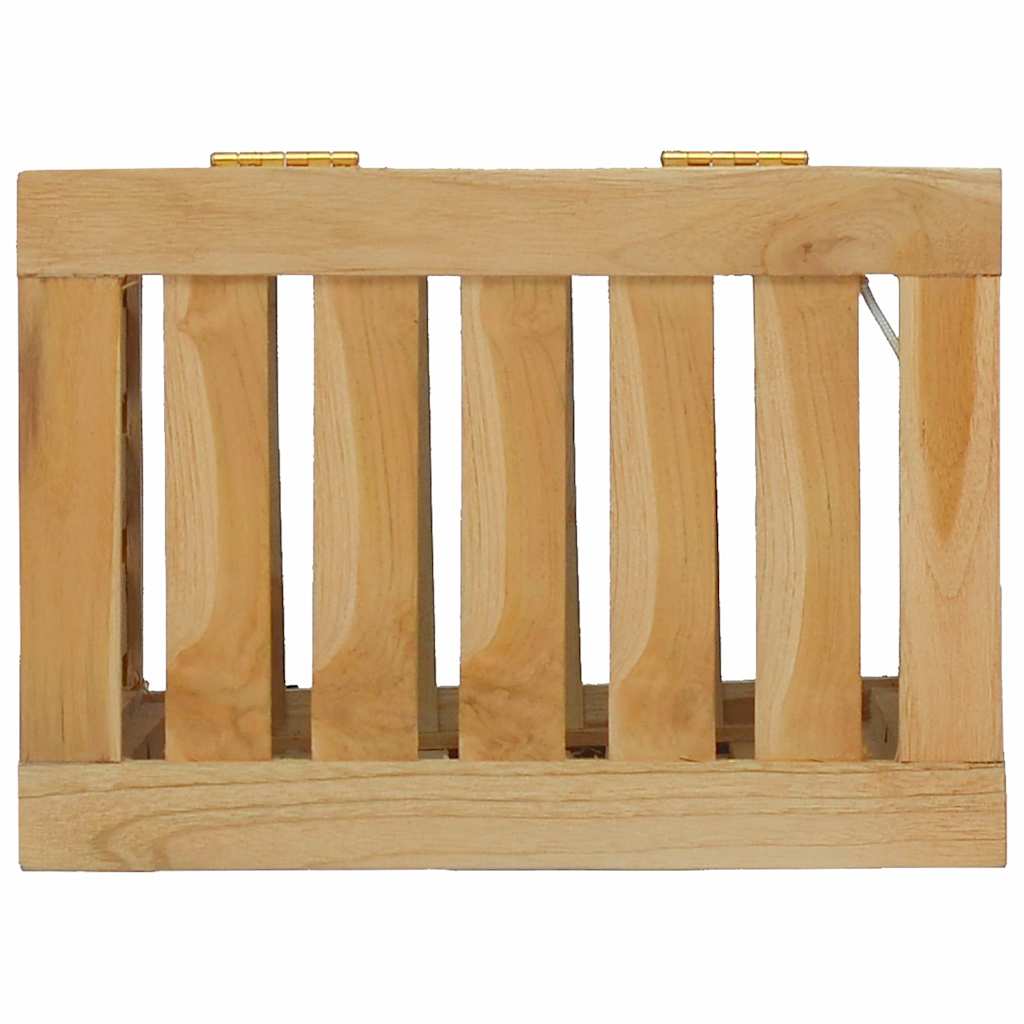Καλάθι Άπλυτων 35 x 25 x 60 εκ. από Μασίφ Ξύλο Teak