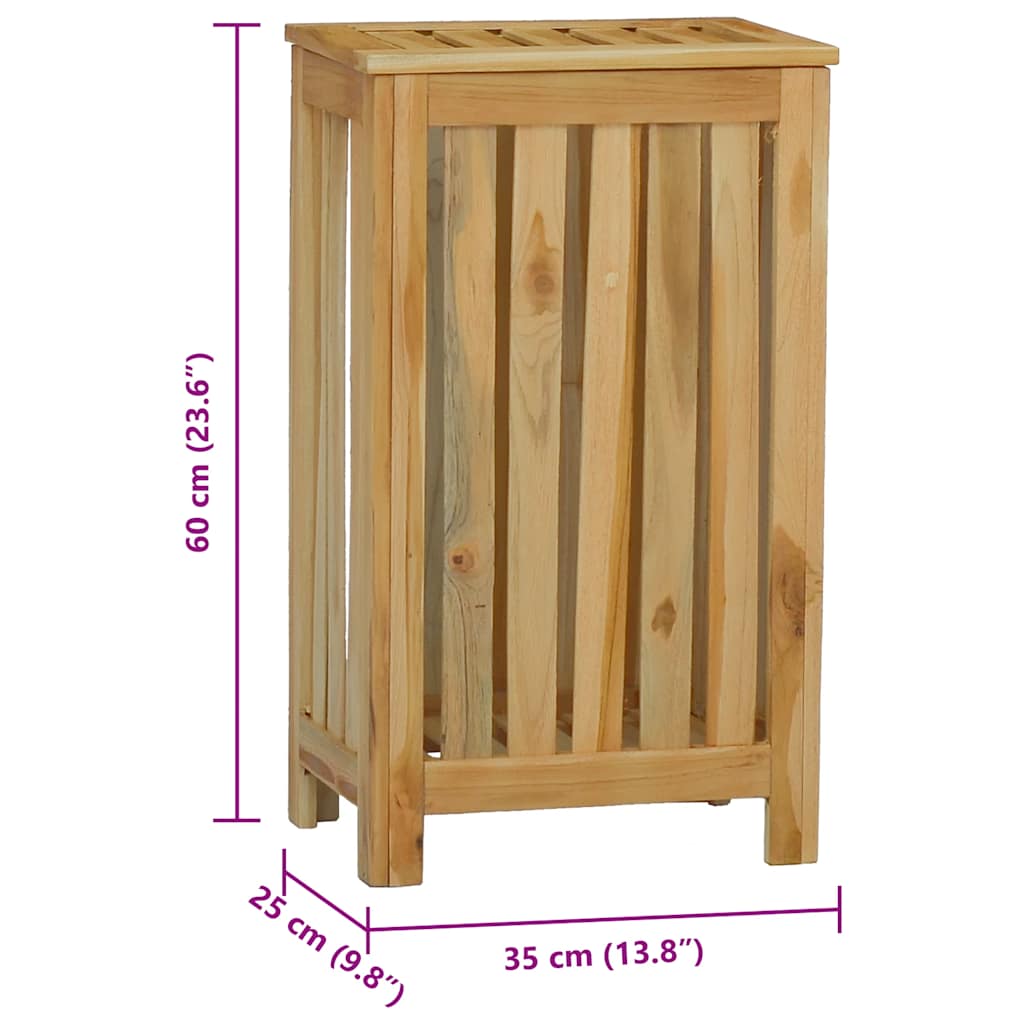 Καλάθι Άπλυτων 35 x 25 x 60 εκ. από Μασίφ Ξύλο Teak