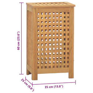Καλάθι Άπλυτων 35 x 25 x 60 εκ. από Μασίφ Ξύλο Teak
