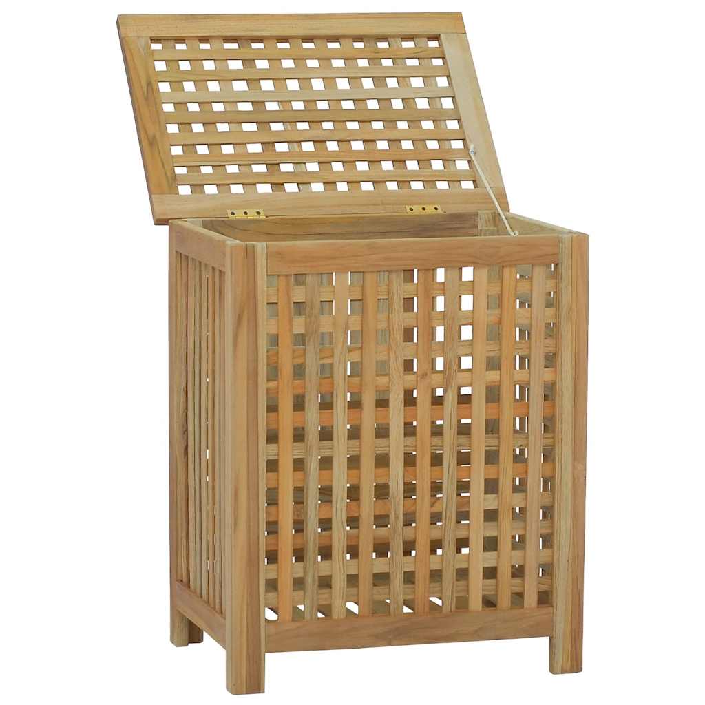 Καλάθι Άπλυτων 50x35x60 εκ. από Μασίφ Ξύλο Teak