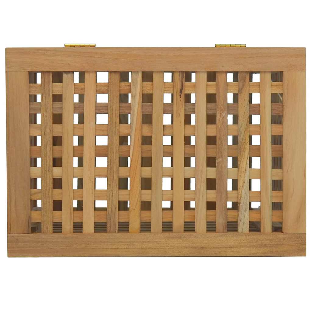 Καλάθι Άπλυτων 50x35x60 εκ. από Μασίφ Ξύλο Teak