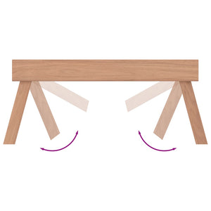 Δίσκος Πτυσσόμενος 55x35x25 εκ. από Μασίφ Ξύλο Teak