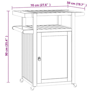 Κάβα Ποτών 70 x 50 x 90 εκ. από Μασίφ Ξύλο Teak