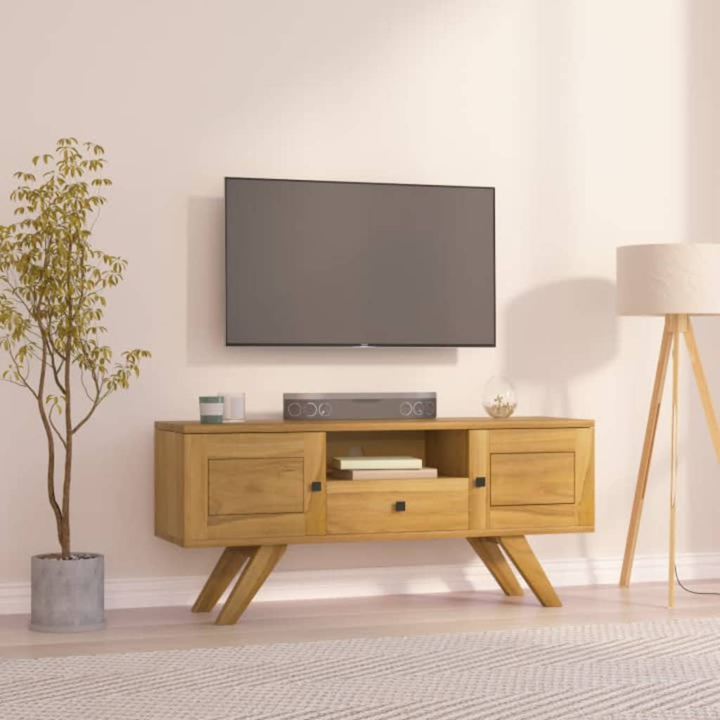 Έπιπλο Τηλεόρασης 110 x 30 x 50 εκ. από Μασίφ Ξύλο Teak - Pakobazaar