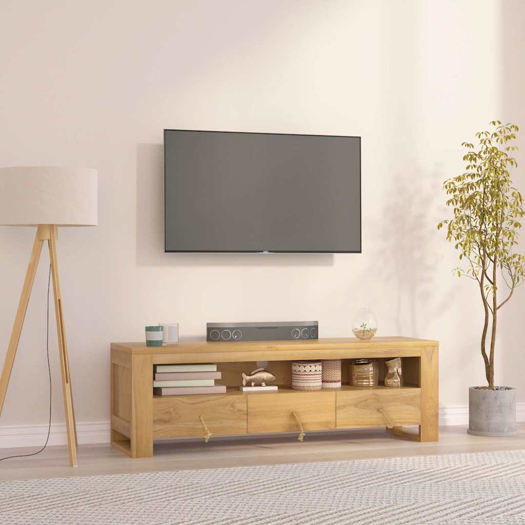 Έπιπλο Τηλεόρασης 110 x 30 x 35 εκ. από Μασίφ Ξύλο Teak