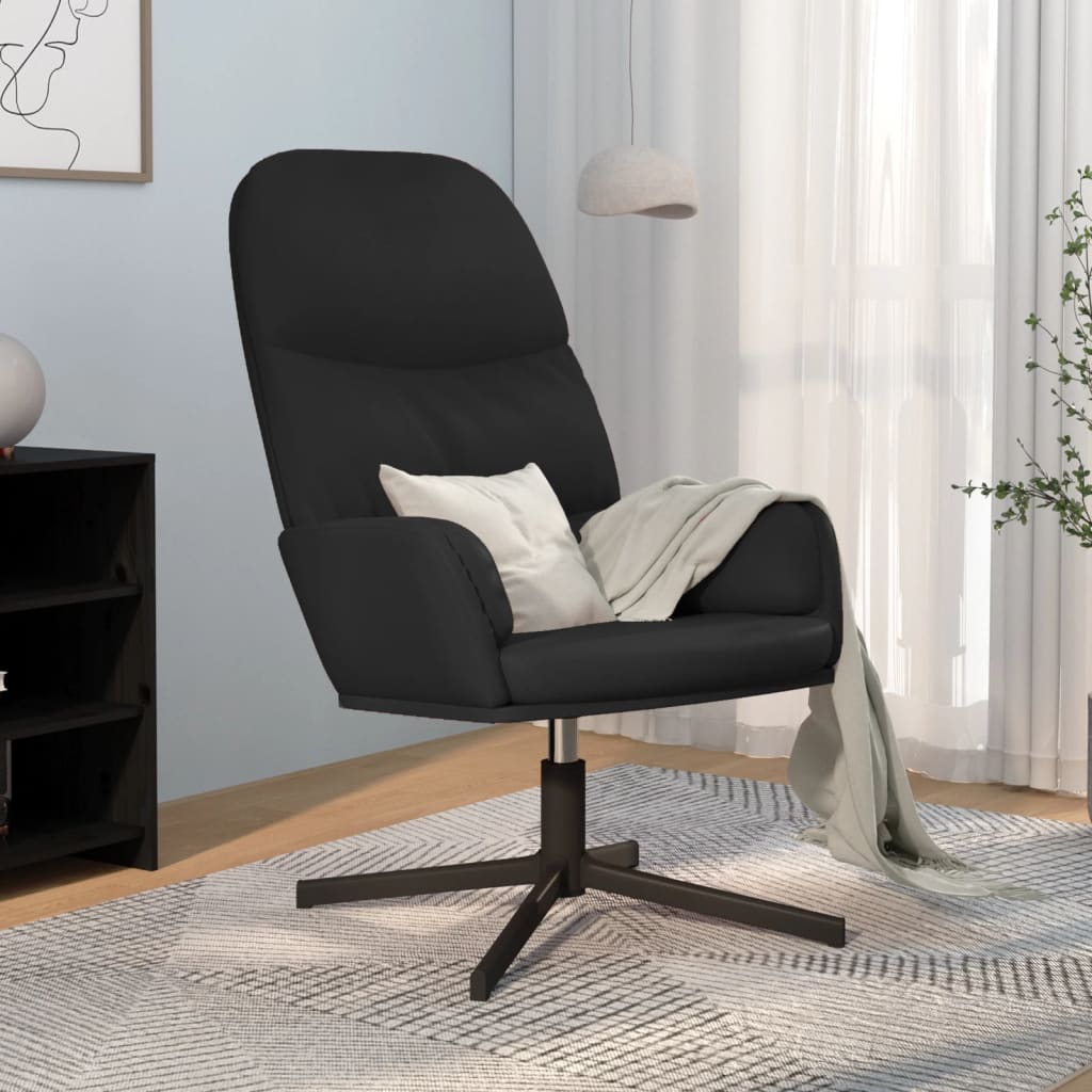 Πολυθρόνα Relax Μαύρη από Συνθετικό Δέρμα