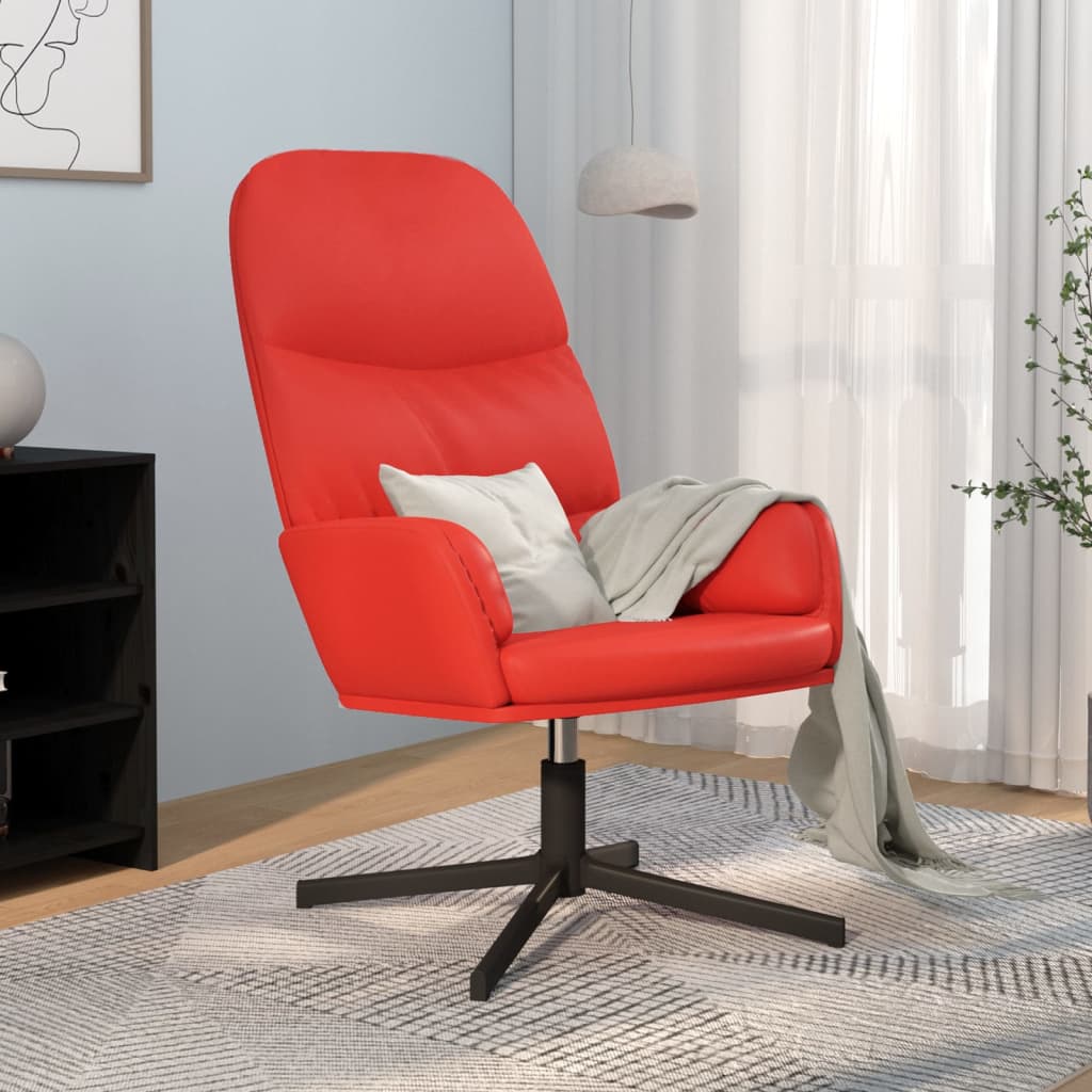 Πολυθρόνα Relax Κόκκινη από Συνθετικό Δέρμα