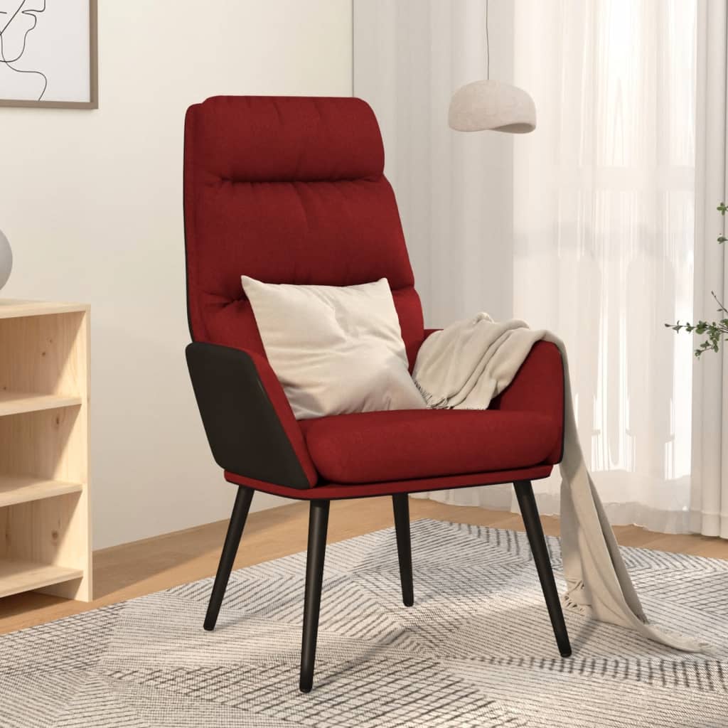 Πολυθρόνα Relax Μπορντό Υφασμάτινη