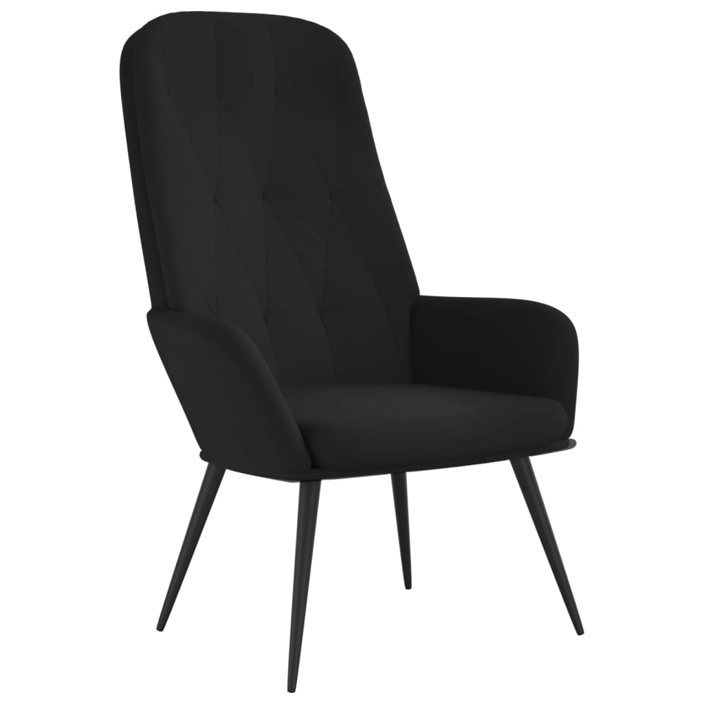Πολυθρόνα Relax Μαύρη Βελούδινη