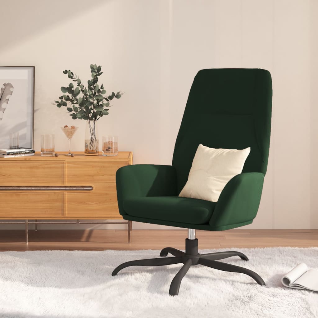 Πολυθρόνα Relax Σκούρο Πράσινο Βελούδινη