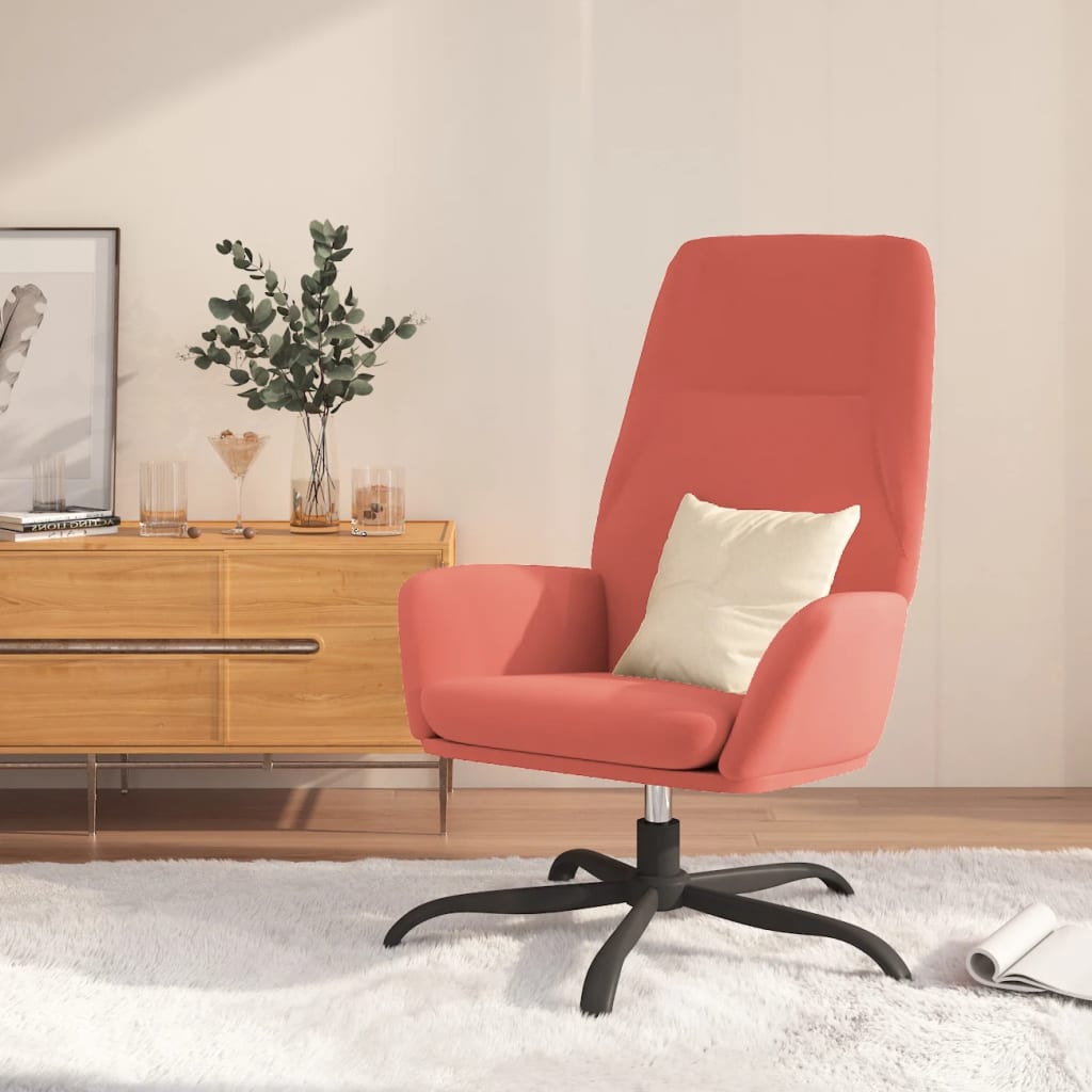 Πολυθρόνα Relax Ροζ Βελούδινη