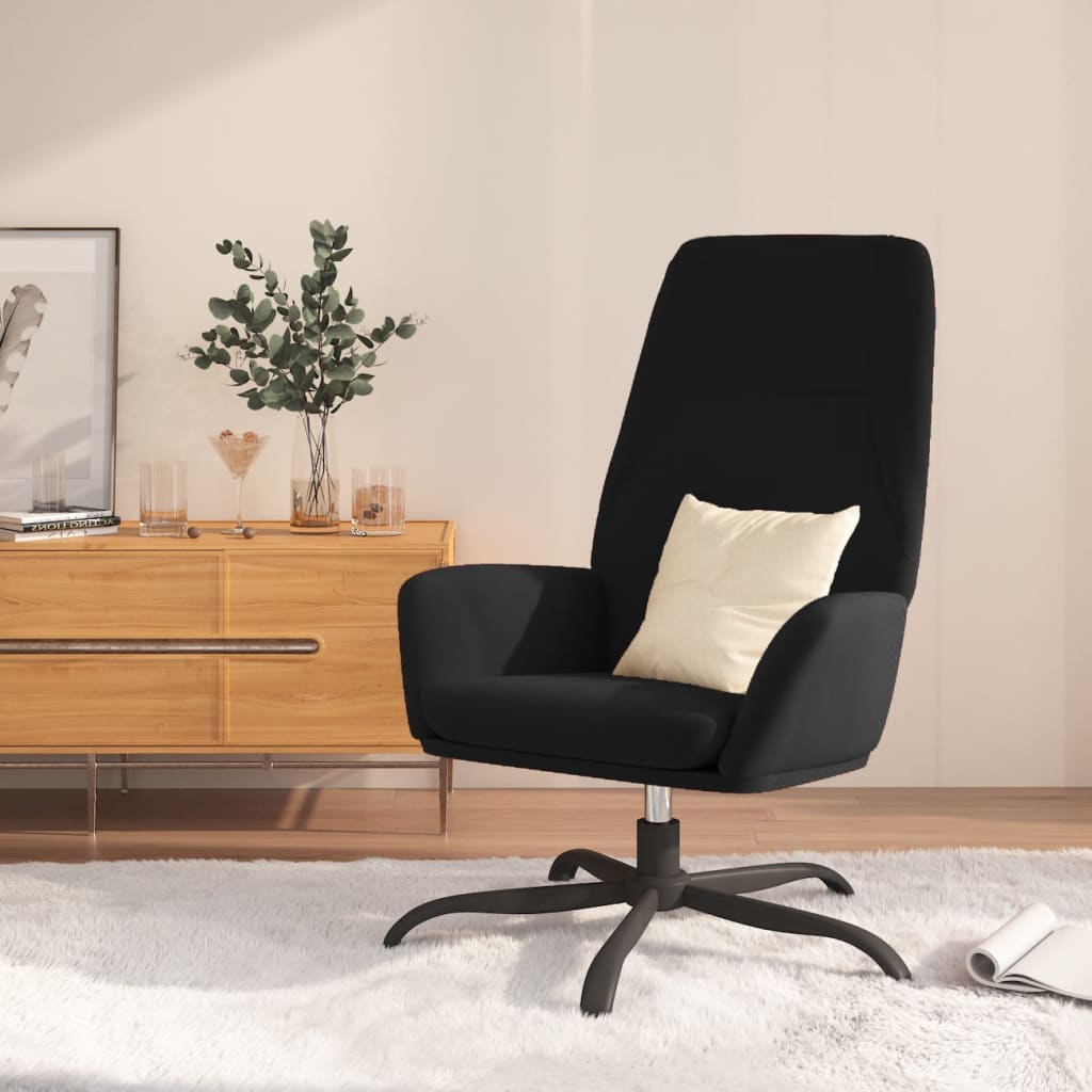 Πολυθρόνα Relax Μαύρη Βελούδινη