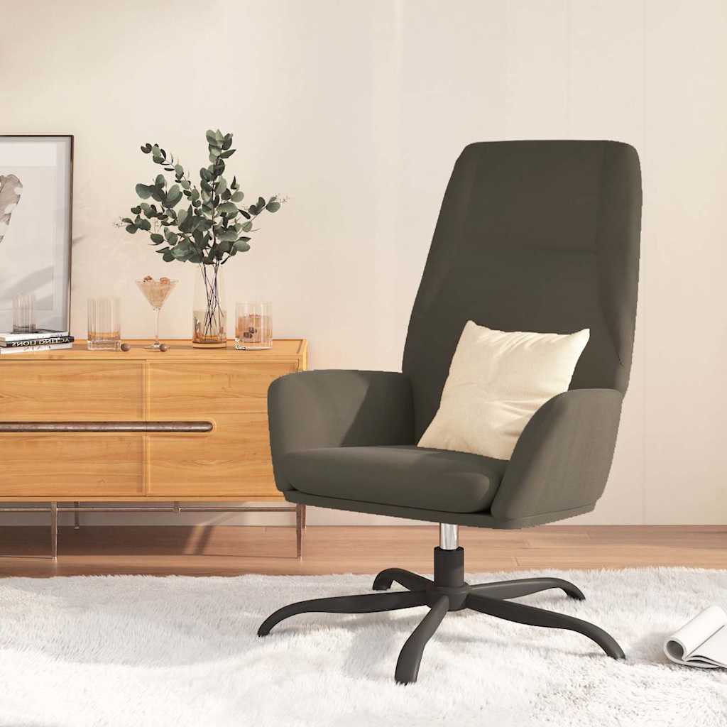 Πολυθρόνα Relax Σκούρο Γκρι από Συνθετικό Καστόρι - Pakobazaar