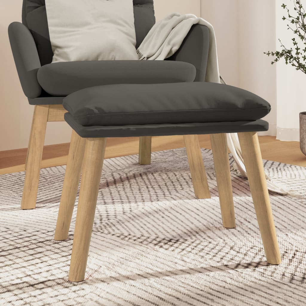 Υποπόδιο Σκούρο Γκρι 45x29,5x35 εκ. Βελούδινο - Pakobazaar