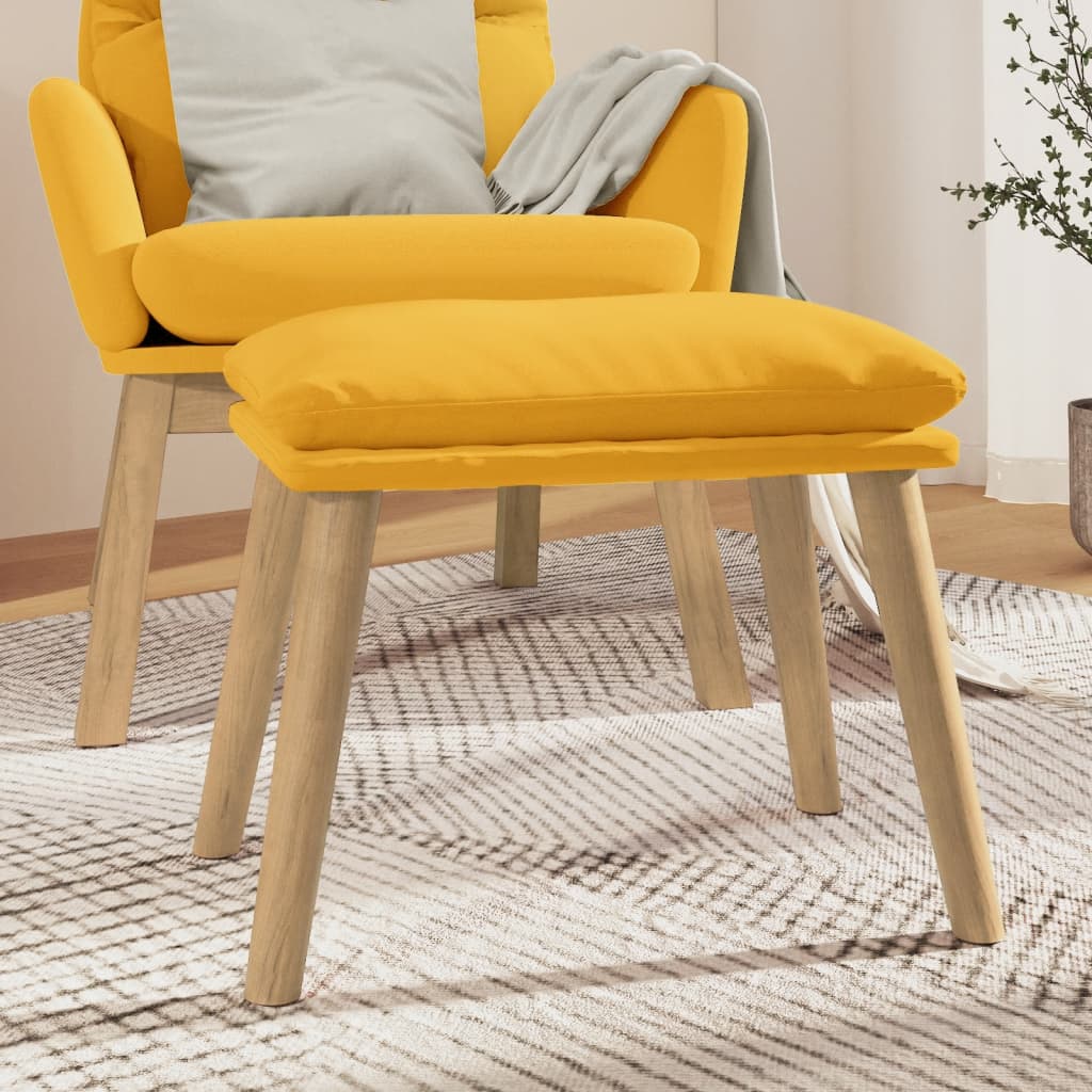 Υποπόδιο Μουσταρδί 45x29,5x35 εκ. Βελούδινο - Pakobazaar