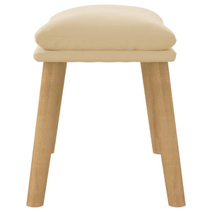 Υποπόδιο Κρεμ 45x29,5x35 εκ. Βελούδινο - Pakobazaar