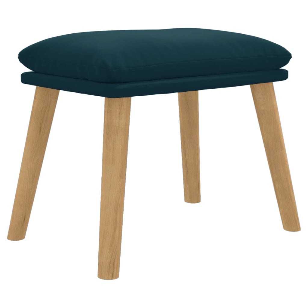 Υποπόδιο Μπλε 45x29,5x35 εκ. Βελούδινο - Pakobazaar