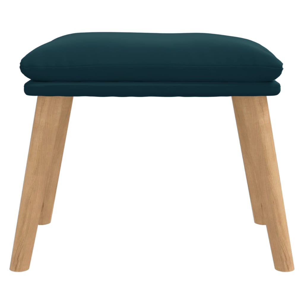 Υποπόδιο Μπλε 45x29,5x35 εκ. Βελούδινο - Pakobazaar