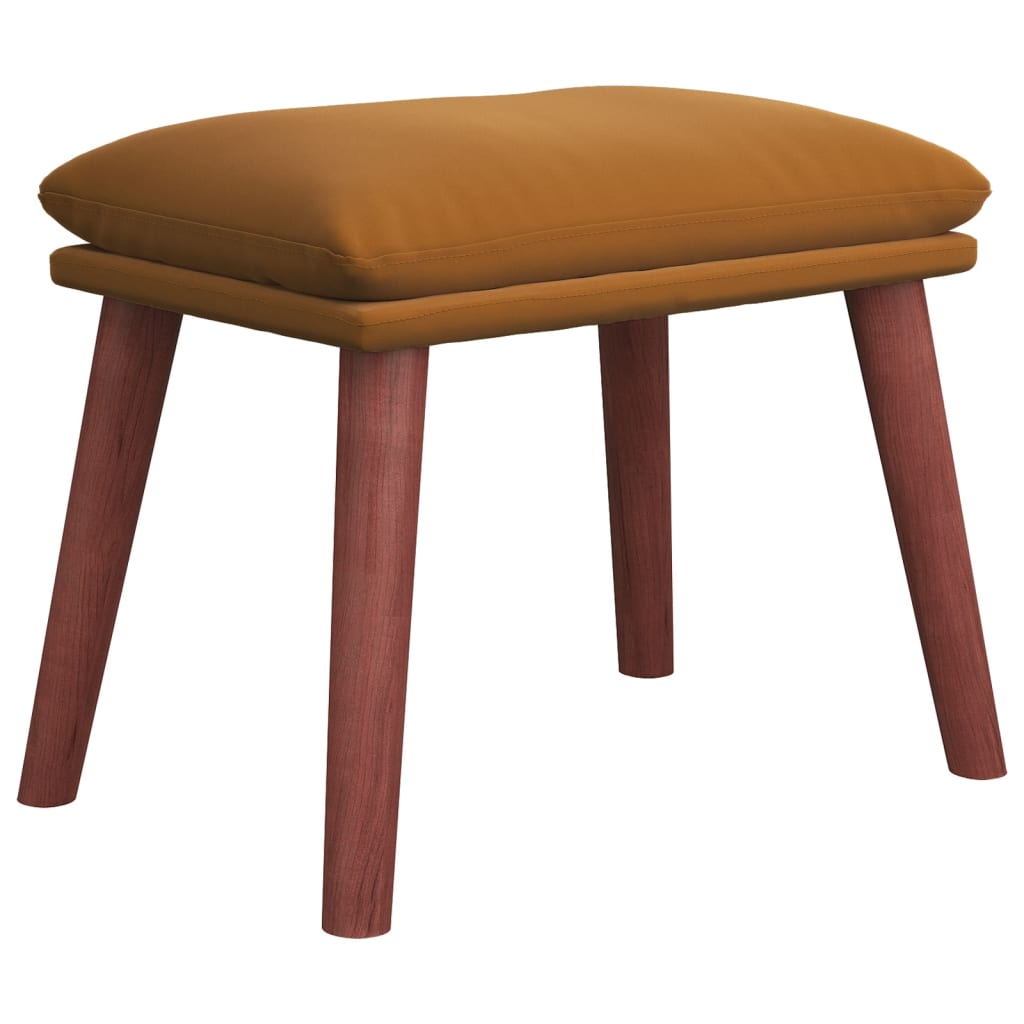 Υποπόδιο Καφέ 45x29,5x35 εκ. Βελούδινο - Pakobazaar