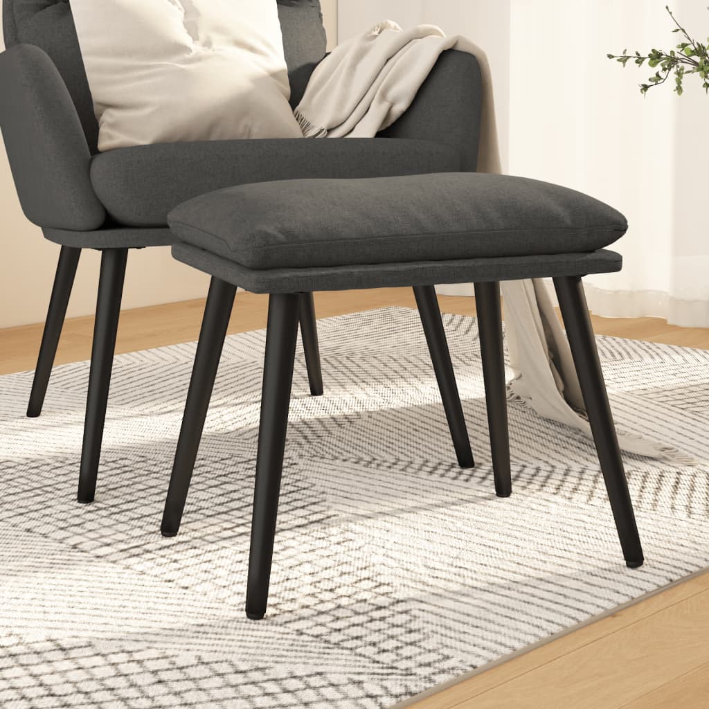 Υποπόδιο Σκούρο Γκρι 45 x 29,5 x 35 εκ. Υφασμάτινο - Pakobazaar