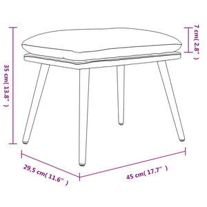 Υποπόδιο Μοβ 45 x 29,5 x 35 εκ. Υφασμάτινο