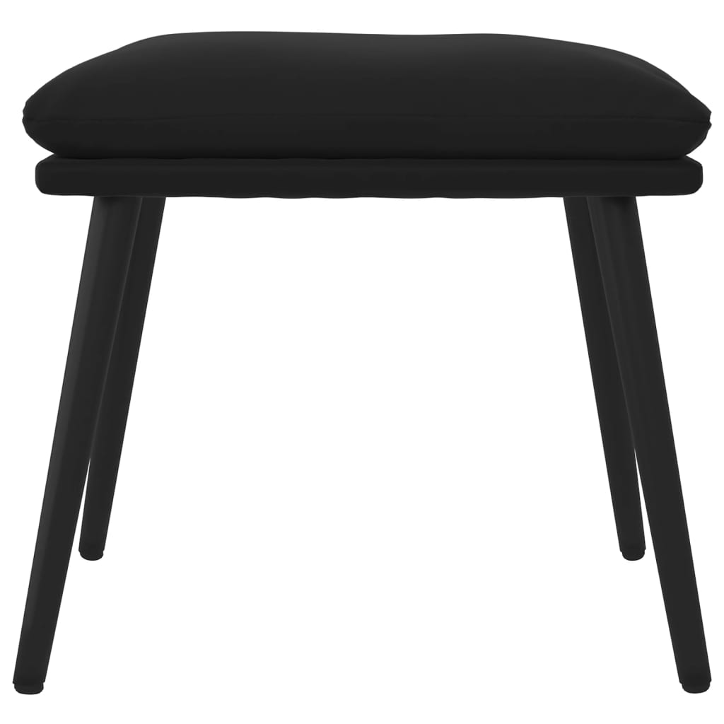 Υποπόδιο Μαύρο 45x29,5x35 εκ. Βελούδινο - Pakobazaar