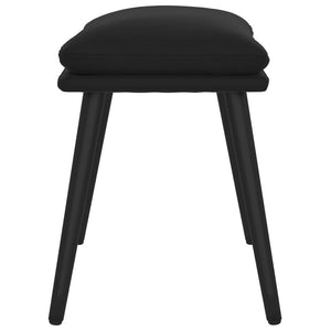 Υποπόδιο Μαύρο 45x29,5x35 εκ. Βελούδινο - Pakobazaar