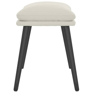 Υποπόδιο Κρεμ 45x29,5x35 εκ. Βελούδινο - Pakobazaar