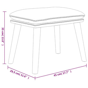 Υποπόδιο Κρεμ 45x29,5x35 εκ. Βελούδινο - Pakobazaar