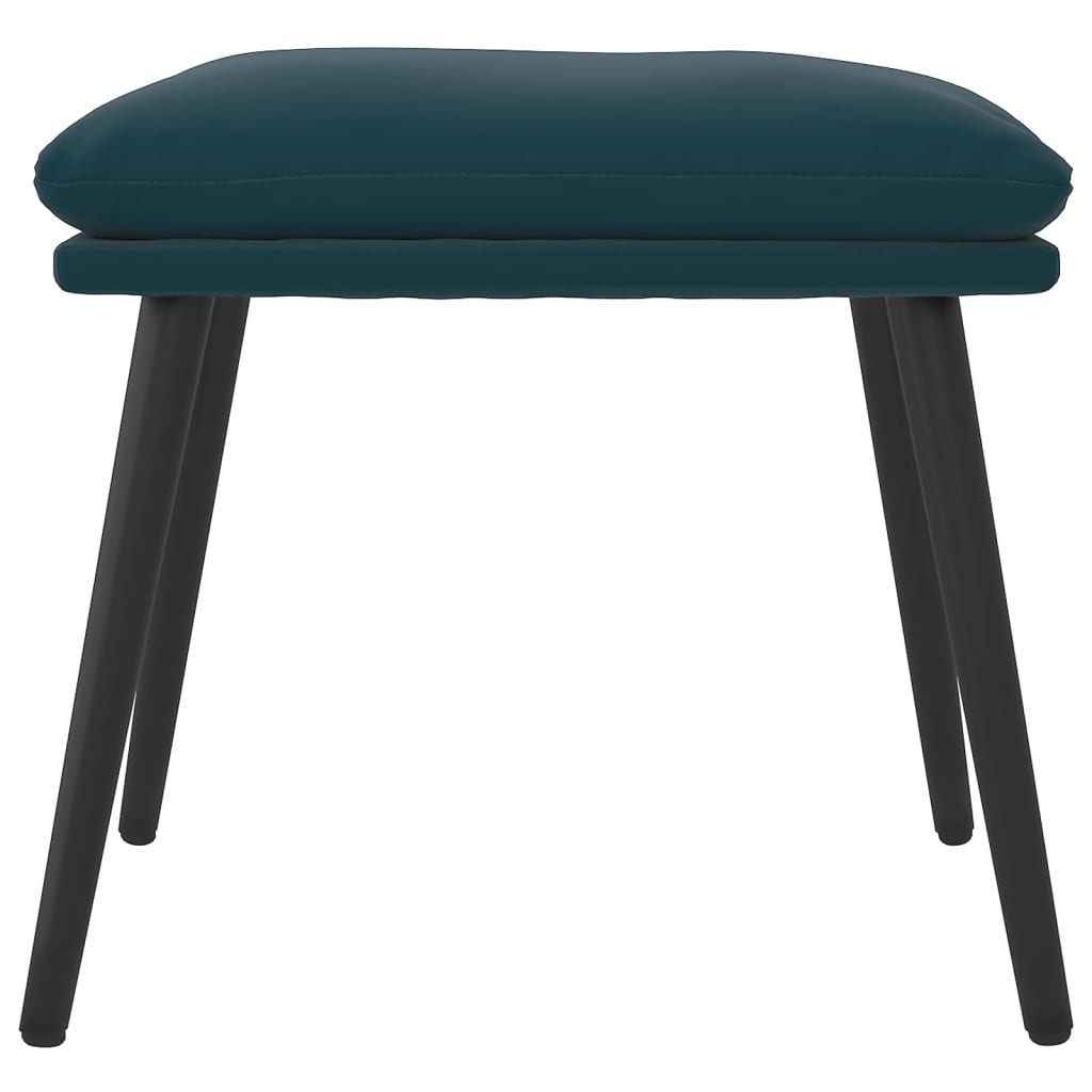 Υποπόδιο Μπλε 45x29,5x35 εκ. Βελούδινο - Pakobazaar