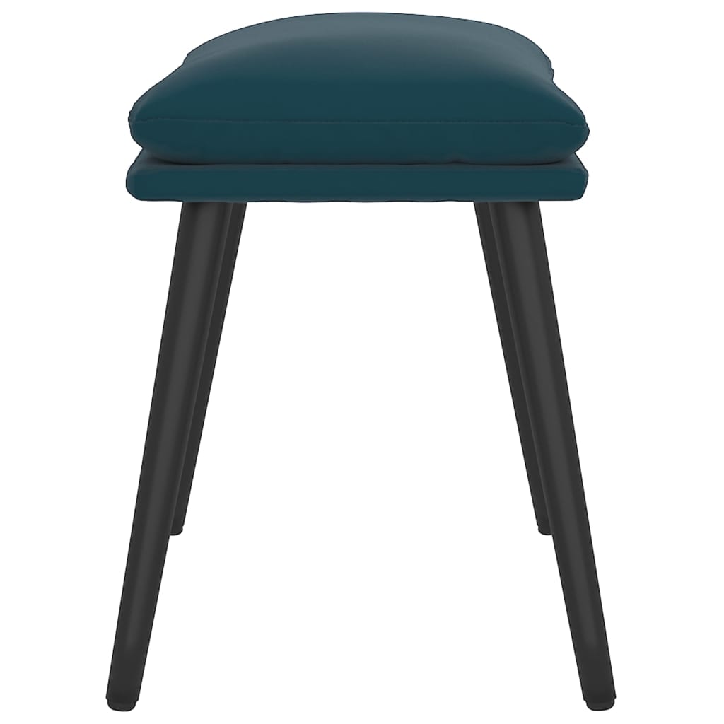 Υποπόδιο Μπλε 45x29,5x35 εκ. Βελούδινο - Pakobazaar