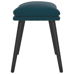 Υποπόδιο Μπλε 45x29,5x35 εκ. Βελούδινο - Pakobazaar