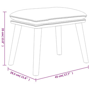 Υποπόδιο Μπλε 45x29,5x35 εκ. Βελούδινο - Pakobazaar