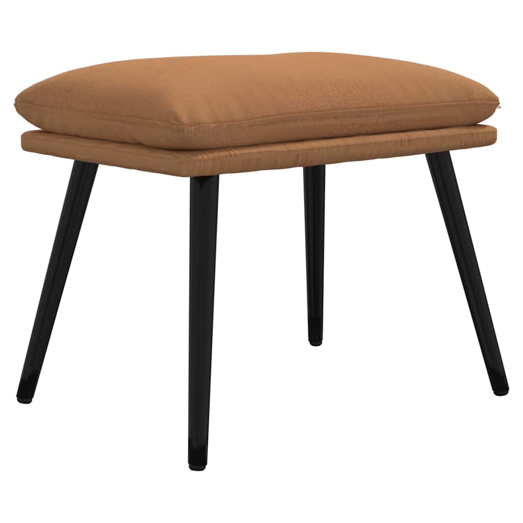 Υποπόδιο Taupe 45x30x35 εκ. από Ύφασμα Μικροϊνών