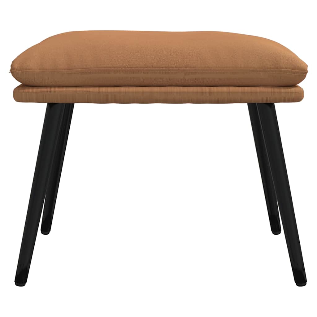 Υποπόδιο Taupe 45x30x35 εκ. από Ύφασμα Μικροϊνών