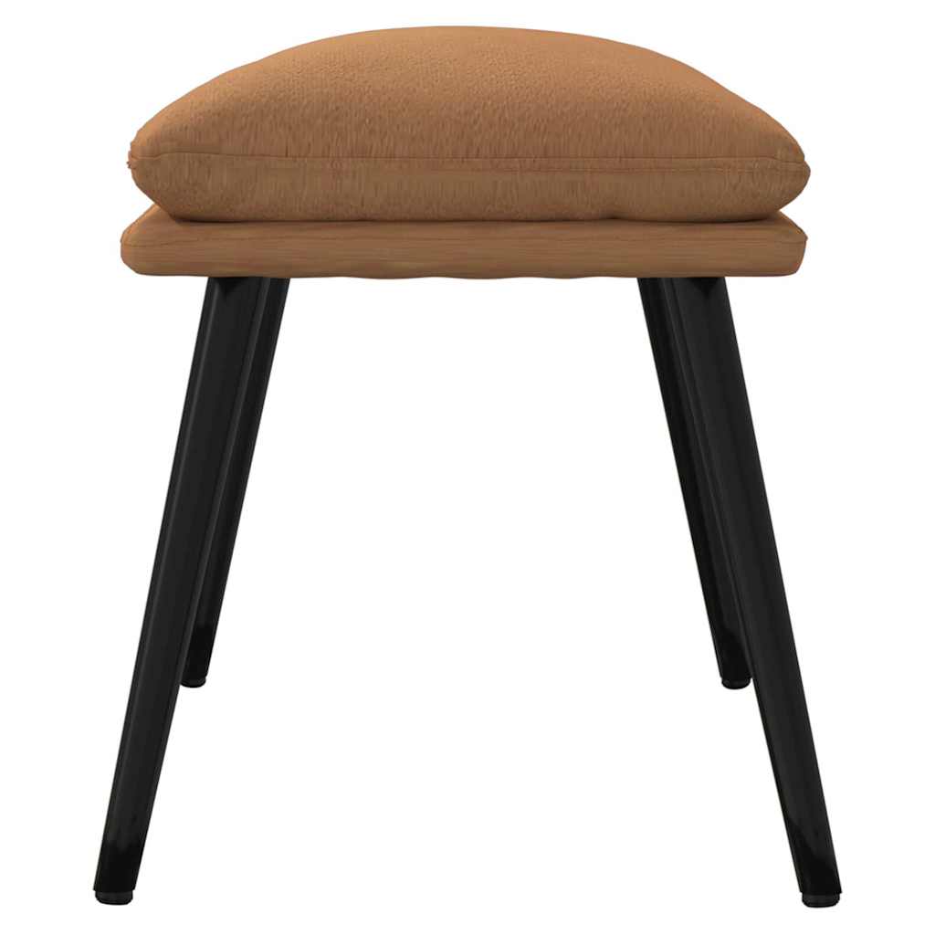 Υποπόδιο Taupe 45x30x35 εκ. από Ύφασμα Μικροϊνών