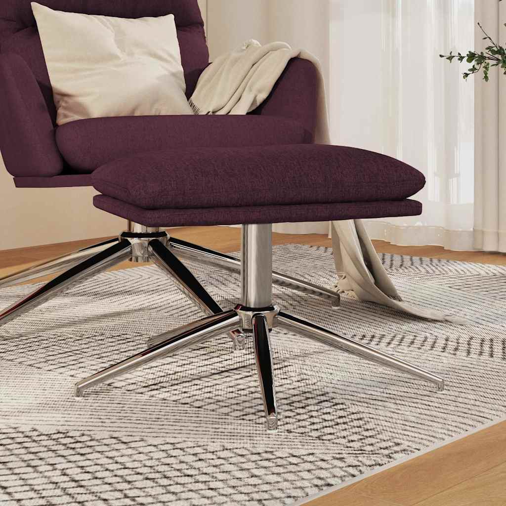 Υποπόδιο Μοβ 60x60x35 εκ. Υφασμάτινο - Pakobazaar