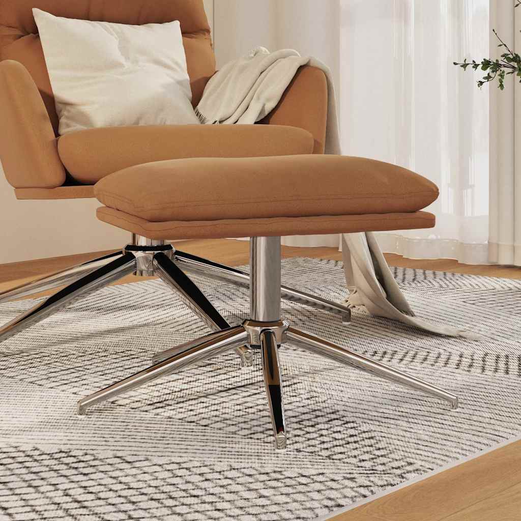 Υποπόδιο Taupe 60x60x35 εκ. από Ύφασμα Μικροϊνών