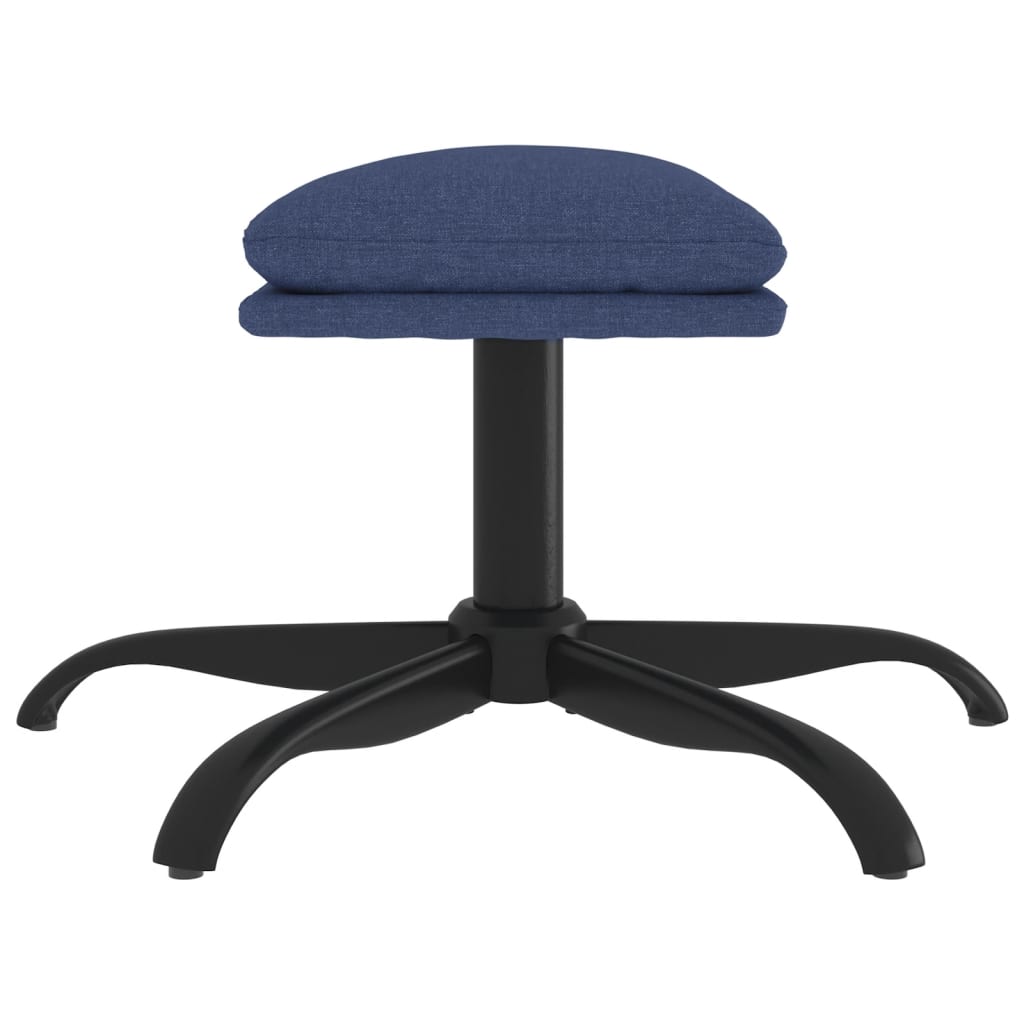 Υποπόδιο Μπλε 60x60x36 εκ. Υφασμάτινο