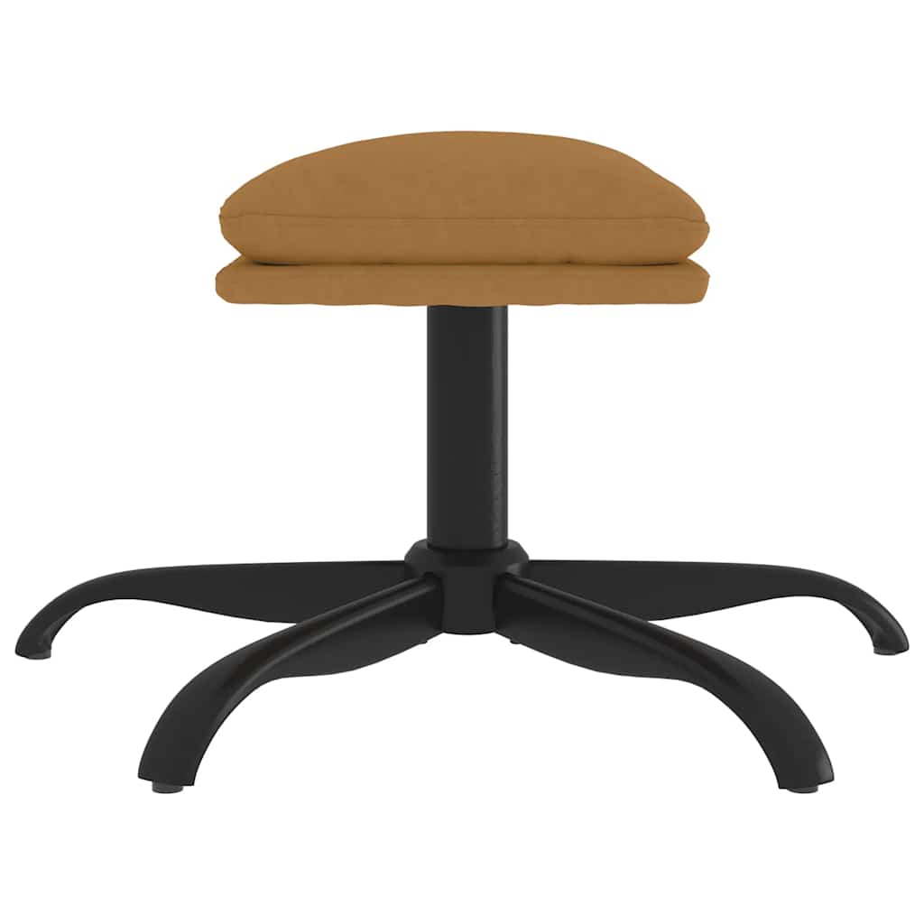 Υποπόδιο Καφέ 60x60x36 εκ. Βελούδινο