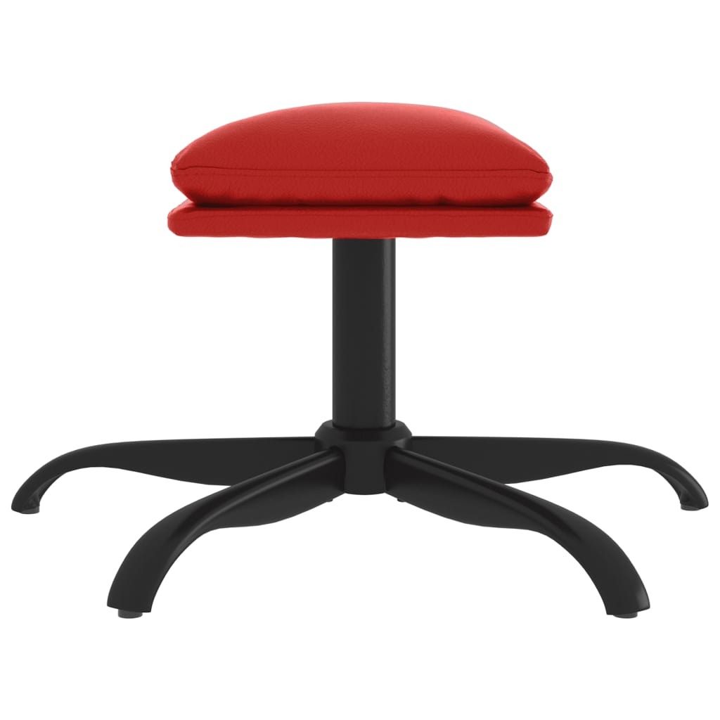 Υποπόδιο Μπορντό 60x60x36 εκ. από Συνθετικό Δέρμα