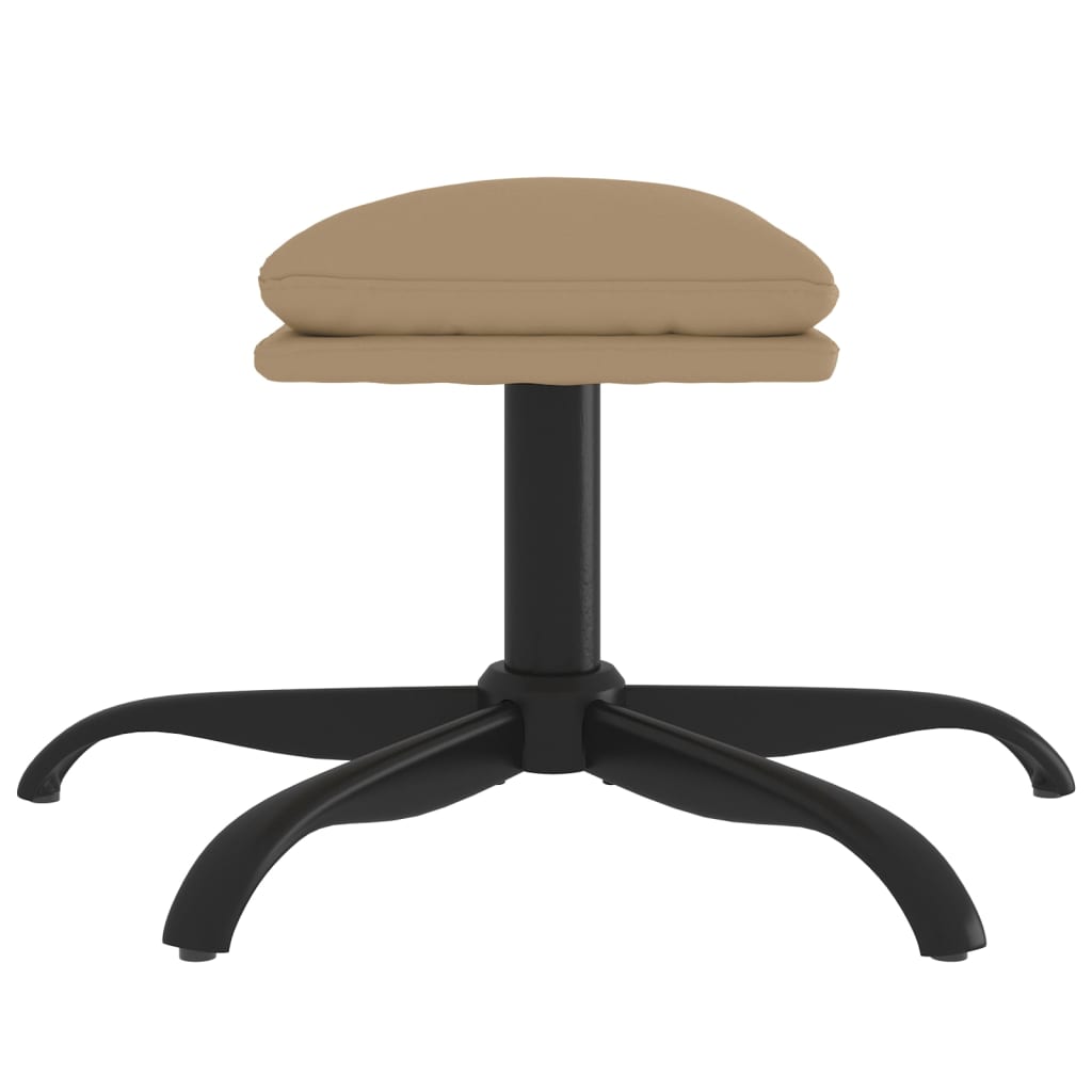 Υποπόδιο Καπουτσίνο 60x60x36 εκ. από Συνθετικό Δέρμα