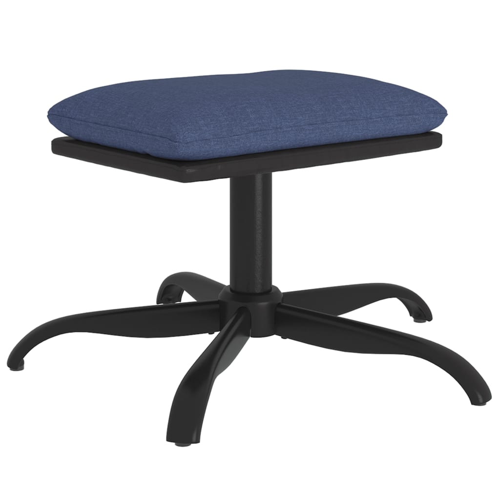 Υποπόδιο Μπλε 60x60x36 εκ. Ύφασμα & Συνθετικό Δέρμα