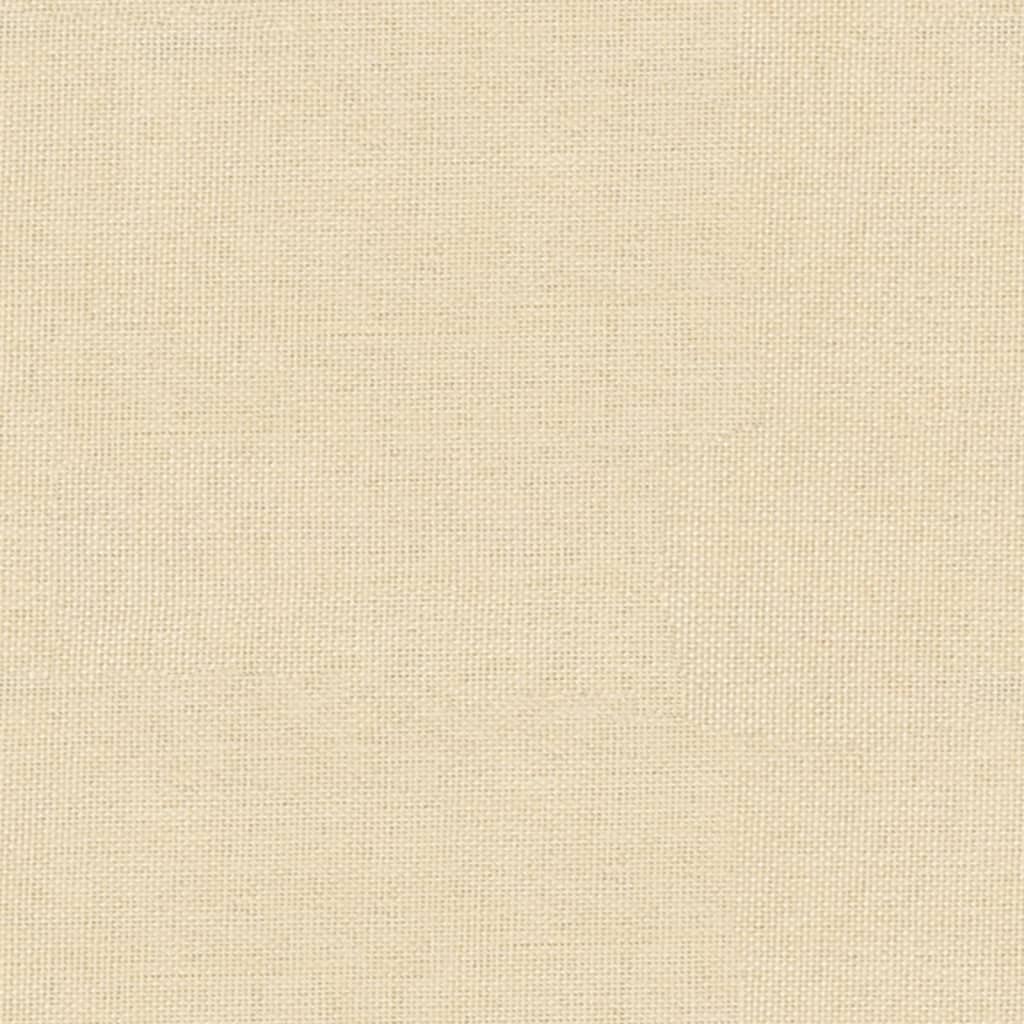 Υποπόδιο Κρεμ 60x60x36 εκ. Ύφασμα & Συνθετικό Δέρμα - Pakobazaar