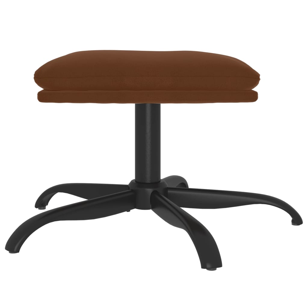 Υποπόδιο Καφέ 60x60x36 εκ. από Ύφασμα Μικροϊνών