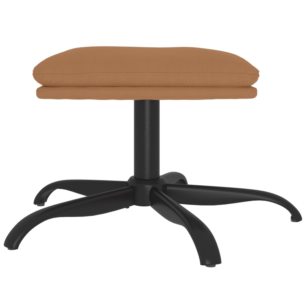 Υποπόδιο Taupe 60x60x36 εκ. από Ύφασμα Μικροϊνών