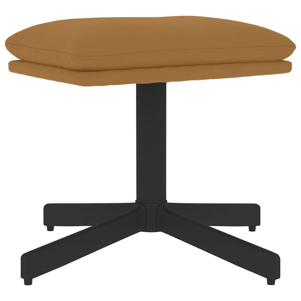 Υποπόδιο Καφέ 60x60x36 εκ. Βελούδινο