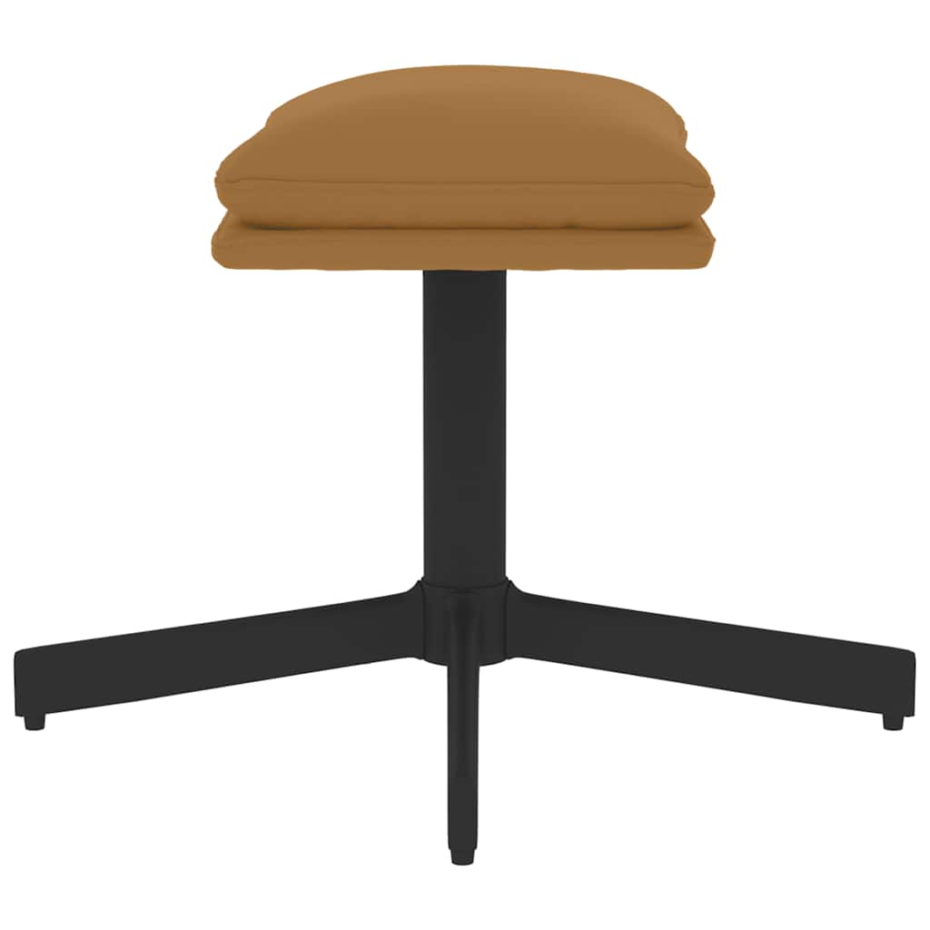 Υποπόδιο Καφέ 60x60x36 εκ. Βελούδινο